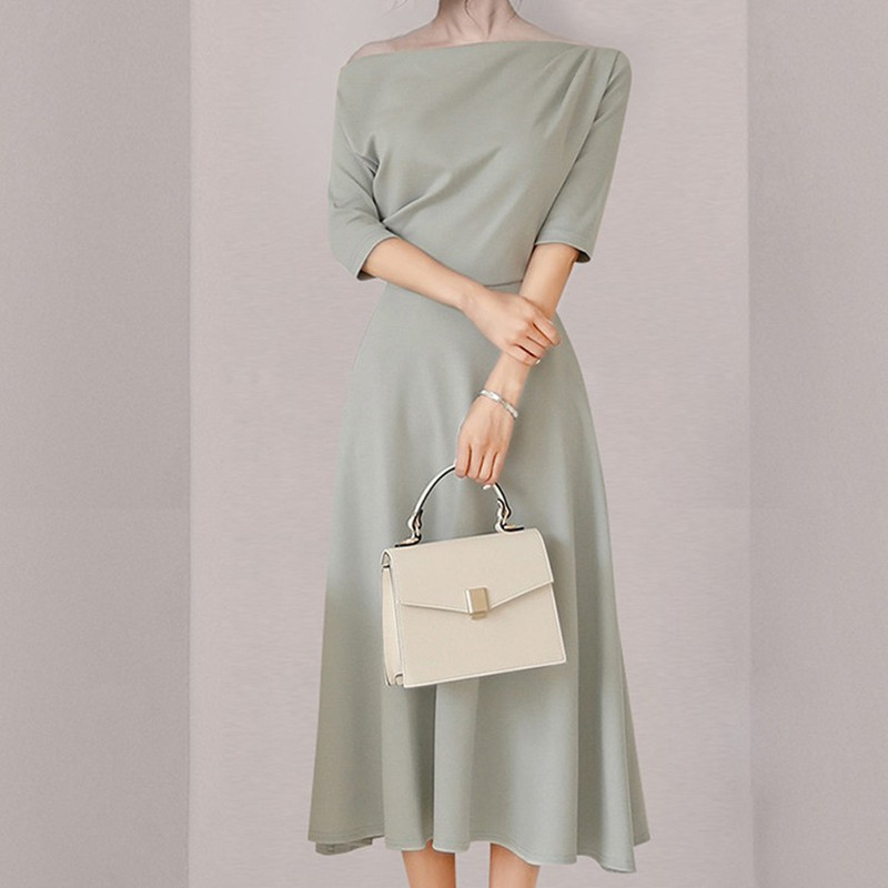 ZAWFL Spring Solid Color Elegant Party Dress Sexy Slash Neck Half Bat Sleeve Simple Oversized Loose Hem Women's Dresses 210525, Picture color
ZAWFL Spring Solid Color Elegant Party Dress Sexy Slash Neck Half Bat Sleeve Simple Oversized Loose Hem Women's Dresses 210525, Picture color
