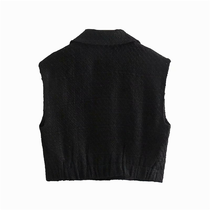 Elegant Women Block Tweed Notched Collar Blazers Fashion Ladies Button Jackets Streetwear Female Chic Pocket Coats 210430