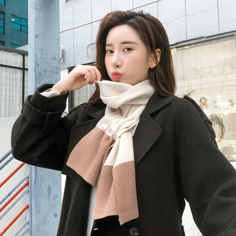 Scarves Japanese Autumn And Winter Woolen Scarf Women's Korean Cross Knitted Wool Warm Small Necktie Splicing Bib
Scarves Japanese Autumn And Winter Woolen Scarf Women's Korean Cross Knitted Wool Warm Small Necktie Splicing Bib
