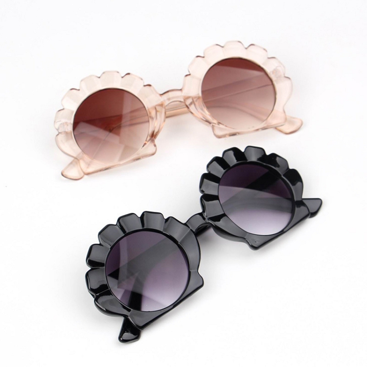 Conch shell shape sunglasses fashion girls boys beach kids sun glasses M3497