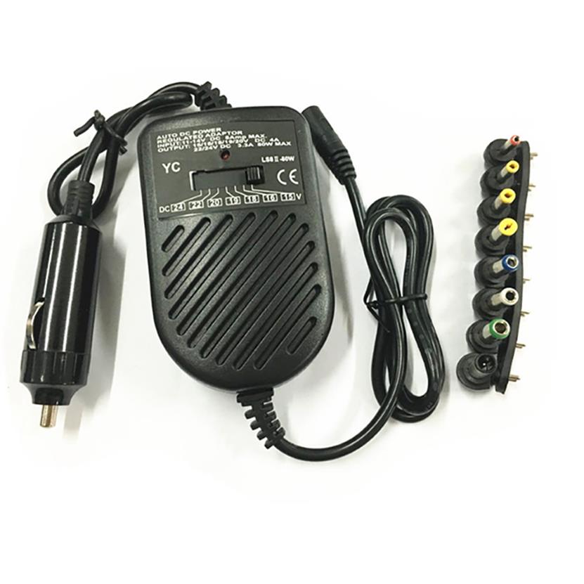 

Universal DC 80W Car Auto Charger Power Supply 15V-24V Adapter Set for Laptop Notebook with 8 Detachable Plugs Belister Packaging DHLa02