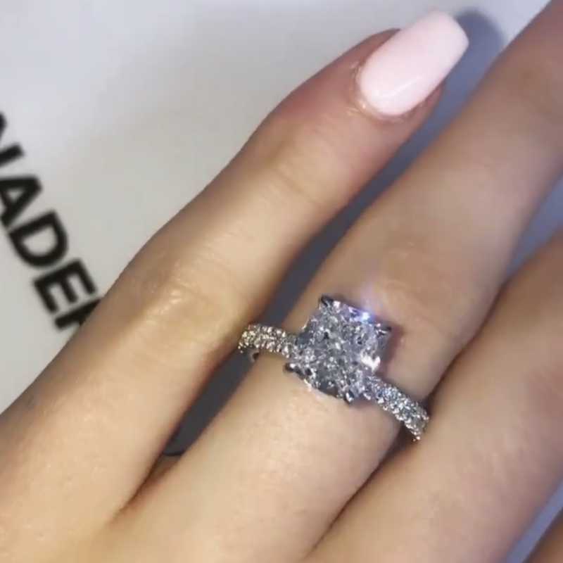 Cluster Rings Fashion 2Ct Cushion Cut Diamond Wedding Engagement For Women 925 Sterling Silver Ring Fine Topaz Jewelry Gift Wholesale
Cluster Rings Fashion 2Ct Cushion Cut Diamond Wedding Engagement For Women 925 Sterling Silver Ring Fine Topaz Jewelry Gift Wholesale