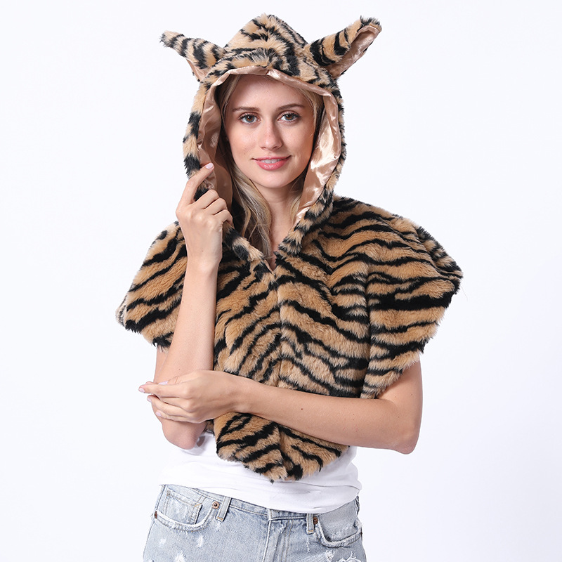 2021 Winter European and American Fashion Faux Fur Cape Hat Fringed Shawl Hooded Fur Hat Cape, Black
2021 Winter European and American Fashion Faux Fur Cape Hat Fringed Shawl Hooded Fur Hat Cape, Black