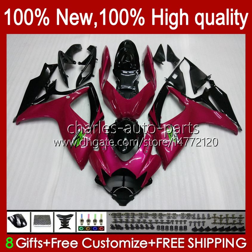 Motorcycle Fairings For SUZUKI GSXR-750 GSXR-600 GSXR750 K6 GSXR600 06 07 Body 47No.93 GSXR 750 600 CC 750CC 600CC 2006 2007 Pink black GSX-R750 2006-2007 Bodywork Kit, No. 1
Motorcycle Fairings For SUZUKI GSXR-750 GSXR-600 GSXR750 K6 GSXR600 06 07 Body 47No.93 GSXR 750 600 CC 750CC 600CC 2006 2007 Pink black GSX-R750 2006-2007 Bodywork Kit, No. 1