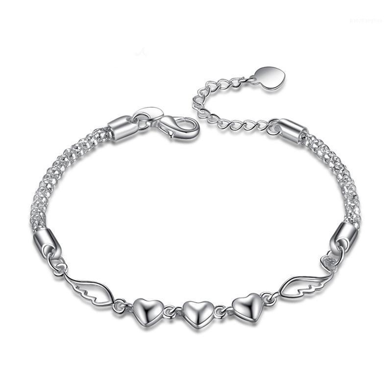 Fashion European Korea Bracelets For Women Silver Wing Heat Charm Popcorn Bracelet Adjustable Femme Jewelry Gift Drop Link, Chain, Black
Fashion European Korea Bracelets For Women Silver Wing Heat Charm Popcorn Bracelet Adjustable Femme Jewelry Gift Drop Link, Chain, Black