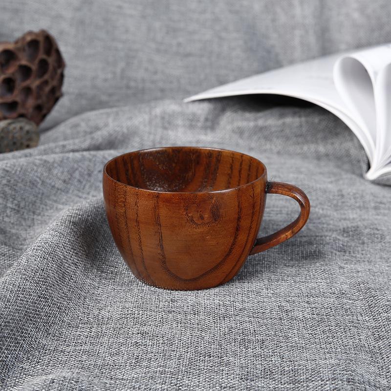 Mugs Natural Jujube Wooden Cup With Handgrip Coffee Tea Milk Travel Wine Beer For Home Bar [4]