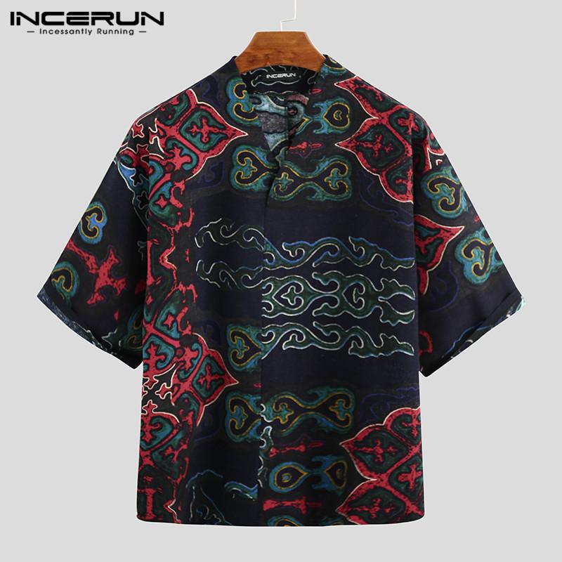Retro Chinese Style Printed Shirt Men V Neck Half Sleeve Loose Cotton Linen Casual Streetwear Shirts Summer Camisa 2021 Men, Blue shirt
Retro Chinese Style Printed Shirt Men V Neck Half Sleeve Loose Cotton Linen Casual Streetwear Shirts Summer Camisa 2021 Men, Blue shirt