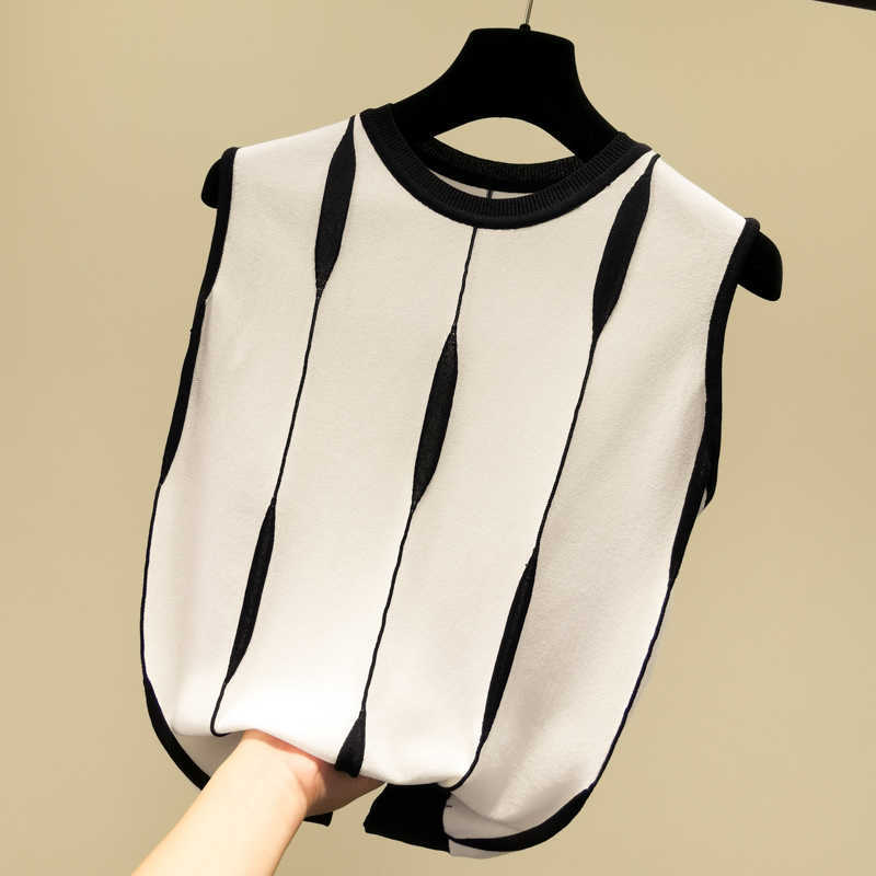 Tops For Women Blusas Mujer De Moda Verano Sleeveless Striped Knitted Tank Top Women Camis Women Clothing Camisole D566 210602, Black
Tops For Women Blusas Mujer De Moda Verano Sleeveless Striped Knitted Tank Top Women Camis Women Clothing Camisole D566 210602, Black