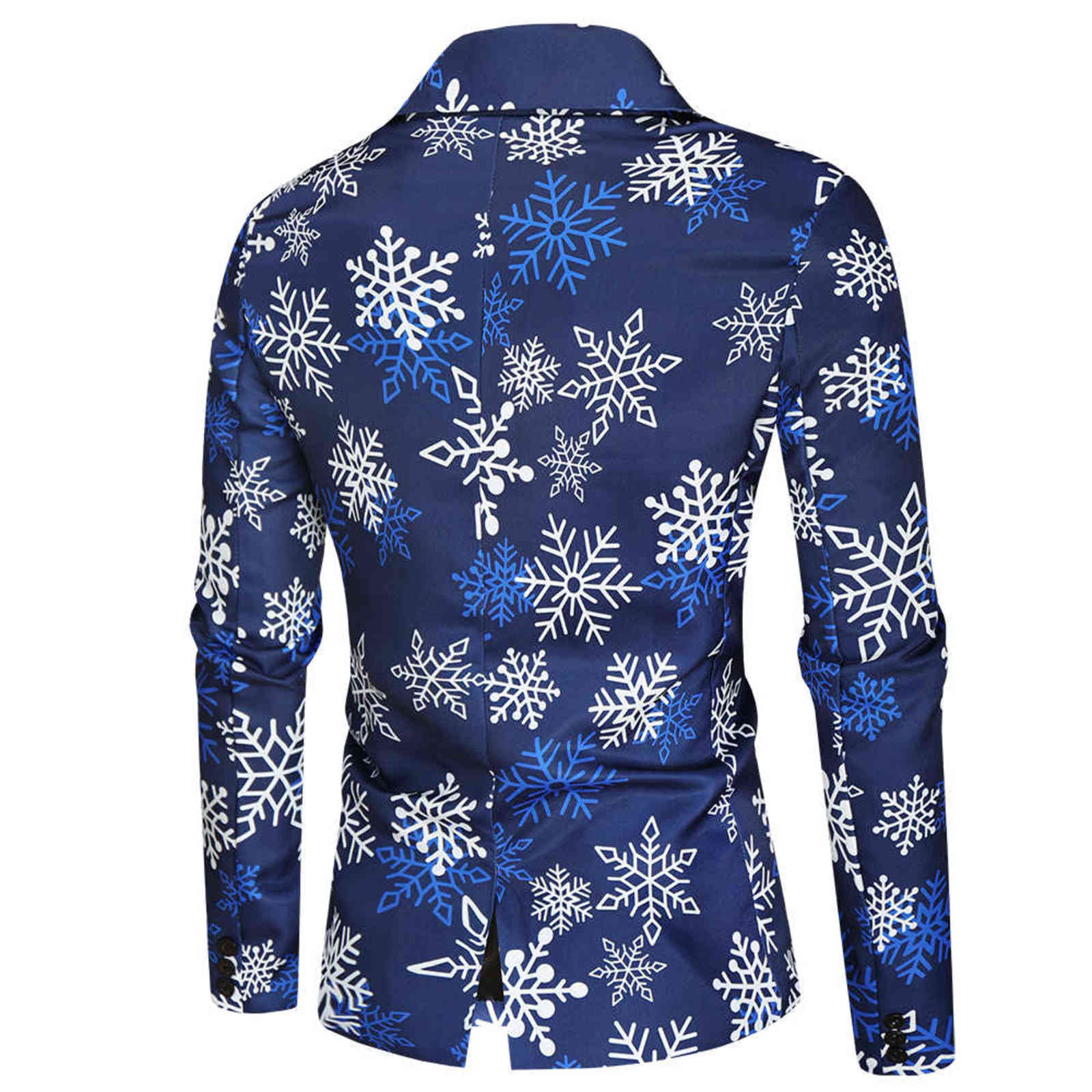 autumn/winter 3D fun print suit Christmas blazer for men 211120