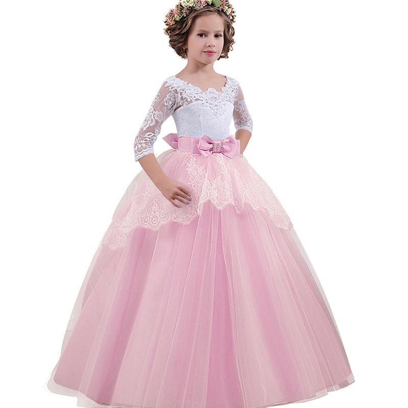 Girl's Dresses Kids Lace Embroidery Tulle Princess Wedding Dress Maxi 3/4 Sleeve Party Formal Ball For 5-12Y, Red;yellow
Girl's Dresses Kids Lace Embroidery Tulle Princess Wedding Dress Maxi 3/4 Sleeve Party Formal Ball For 5-12Y, Red;yellow