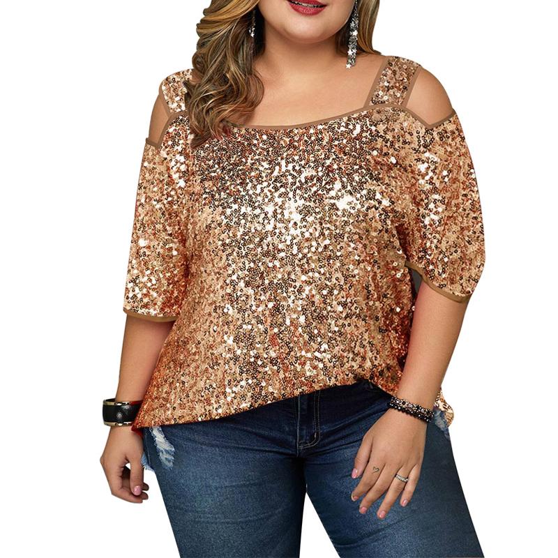 Women's Blouses & Shirts 2021 Fashion Women Sequins Blouse Ladies Cold Shoulder Tops Square Neck Plus Size Casual Half Sleeve
Women's Blouses & Shirts 2021 Fashion Women Sequins Blouse Ladies Cold Shoulder Tops Square Neck Plus Size Casual Half Sleeve