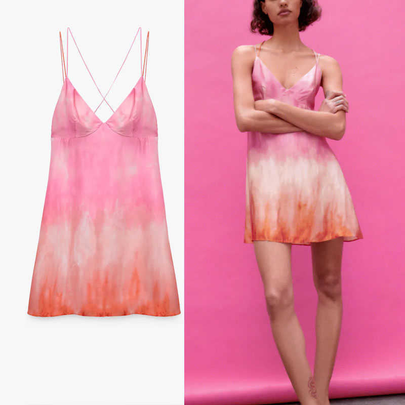 Za Tie Dye Mini Summer Dress Women Sleeveless Straps Backless Beach Dresses Fashion Side Zip Woman Ruching Sexy Party Dress 210602, As picture
Za Tie Dye Mini Summer Dress Women Sleeveless Straps Backless Beach Dresses Fashion Side Zip Woman Ruching Sexy Party Dress 210602, As picture