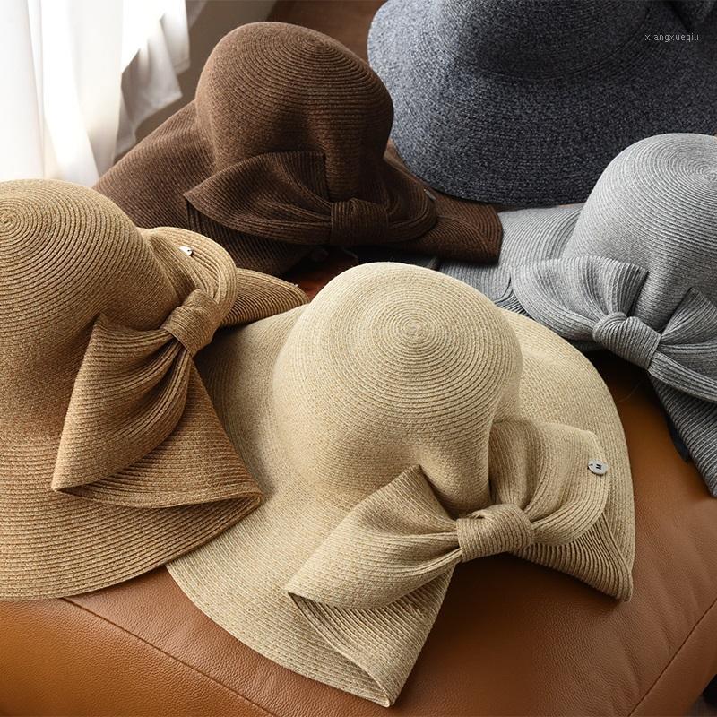 &Dolphin High-End Women Summer Casual Sun Hat Big Bow-Knot Nature Color Washable Foldable Wide Brim Straw Flat UV Protection Hats, Blue;gray
&Dolphin High-End Women Summer Casual Sun Hat Big Bow-Knot Nature Color Washable Foldable Wide Brim Straw Flat UV Protection Hats, Blue;gray