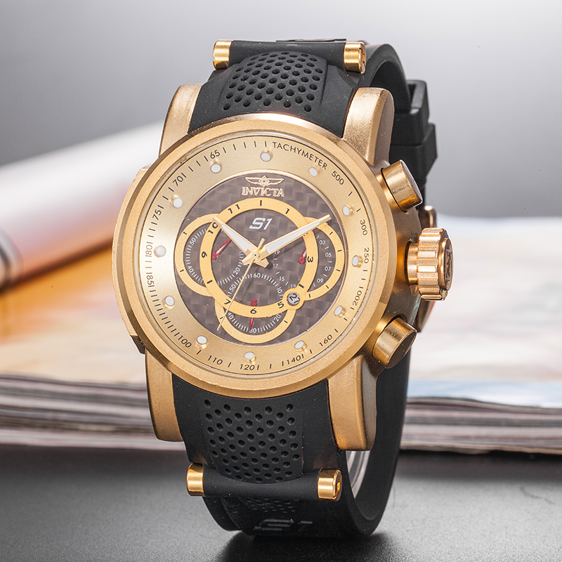 Invicta Business Men Watches Luxury Fashion Quartz Wristwatch Male Stainless Steel Strap Gradient Waterproof Calendar Watch, Slivery;brown
Invicta Business Men Watches Luxury Fashion Quartz Wristwatch Male Stainless Steel Strap Gradient Waterproof Calendar Watch, Slivery;brown