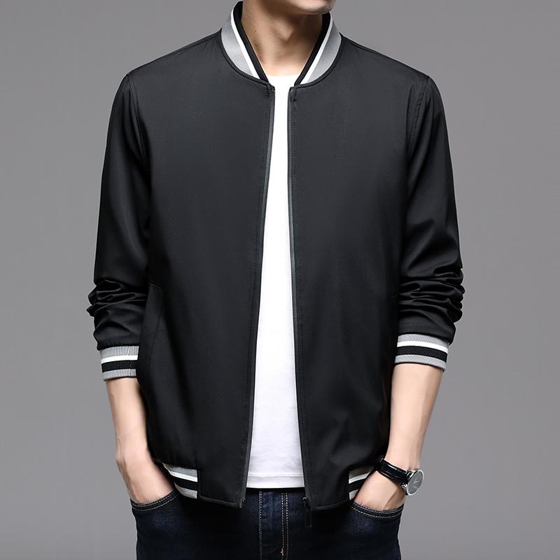 Mens Jacket Spring Big Size Baseball Jackets For Style Oversized Bomber Coats European Clothing Black Husband Men's