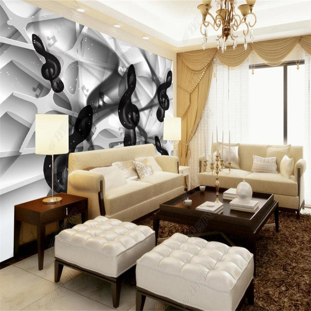 custom photo murals Photo black music wallpapers 3d murals wallpaper for living room