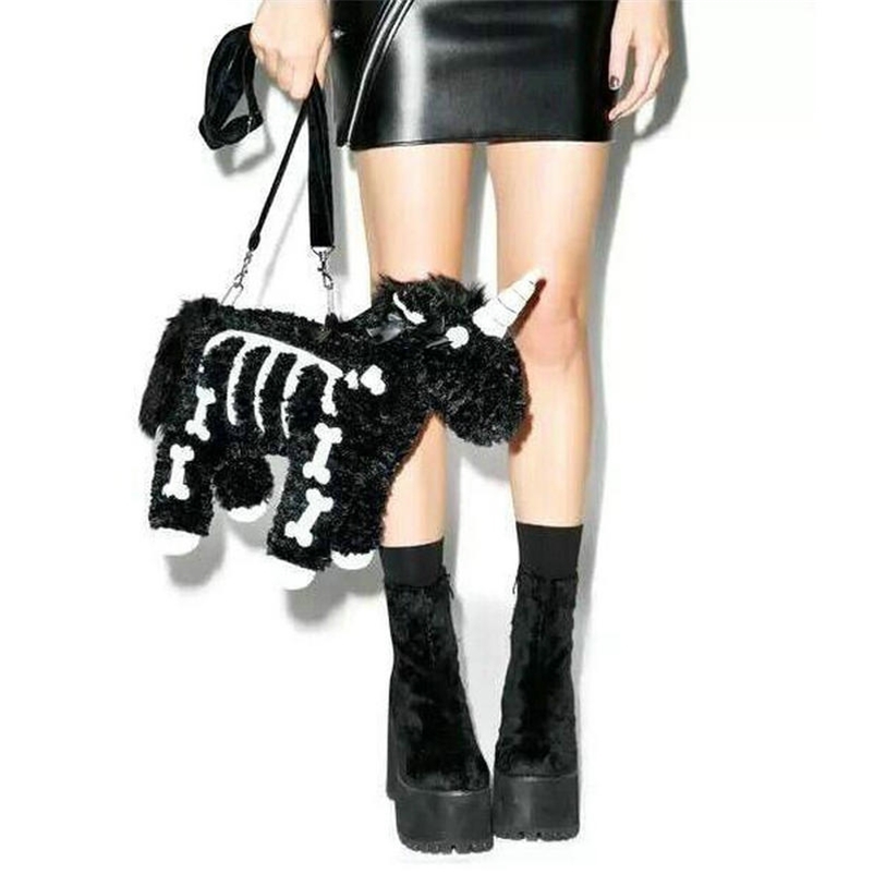Punk Style Black Unicorn Crossbody bag Plush Cool black Evil Unicron Shoulder Bags Cool Guy Drak Unicornio Pink Unicorn bags 210331
Punk Style Black Unicorn Crossbody bag Plush Cool black Evil Unicron Shoulder Bags Cool Guy Drak Unicornio Pink Unicorn bags 210331