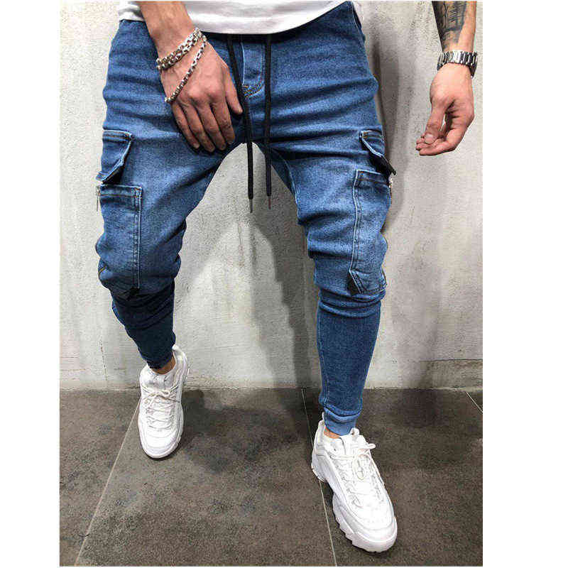 skinny jeans men hip hop sweatpants cargo Men's 211108