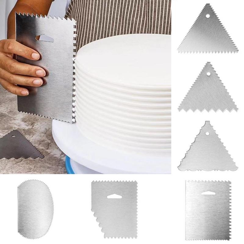 Baking & Pastry Tools 6 Shapes Stainless Steel Cake Scraper Rectangular Triangular Trapezoid Oval Serrate Appliance
Baking & Pastry Tools 6 Shapes Stainless Steel Cake Scraper Rectangular Triangular Trapezoid Oval Serrate Appliance