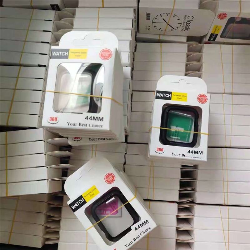 iWatch PC Hard Case With Tempered Glass 38mm 42mm 40mm 44mm 41mm 45mm 49mm 46mm For Apple Watch S10 9 8 7 6 SE 5 4 Cover 360 Full Screen Protector wat