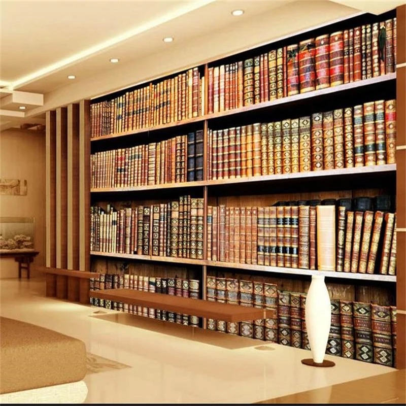 Custom photo murals 3D room wallpapers wall sticker Vintage book Shelf painting room Background decore