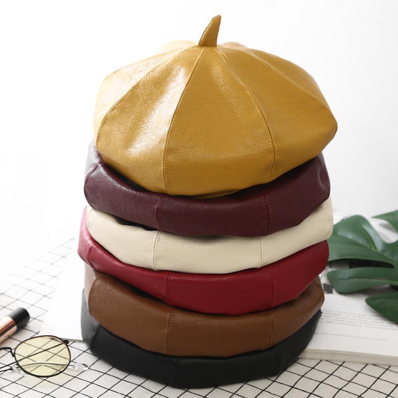 Berets PU Leather For Women Fashion Ladies Black Caps Stewardess Red Khaki Milky White Beret Autumn Winter Artist Hats Wholesale
Berets PU Leather For Women Fashion Ladies Black Caps Stewardess Red Khaki Milky White Beret Autumn Winter Artist Hats Wholesale