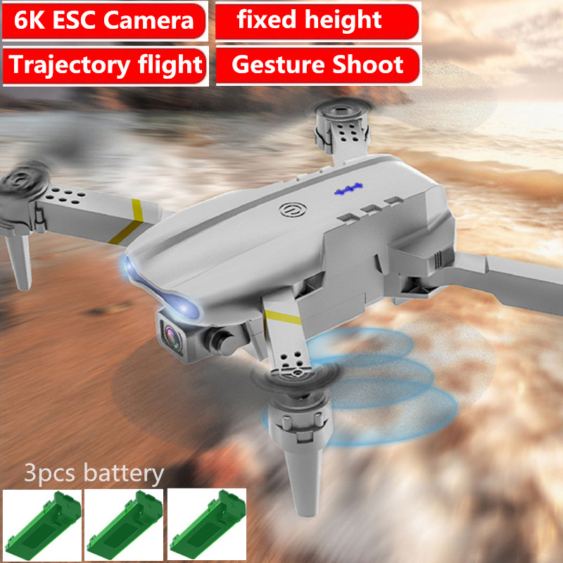 5G 6K Pocket RC Quadcopter with 6K Dual ESC Camera Gesture Photo Fixed Height Hovering Trajectory Flight 360 Rolling Aircrafts, Black 1 battery
5G 6K Pocket RC Quadcopter with 6K Dual ESC Camera Gesture Photo Fixed Height Hovering Trajectory Flight 360 Rolling Aircrafts, Black 1 battery