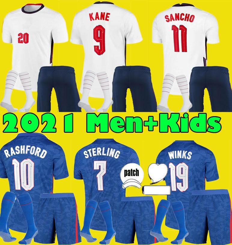men kids kits 2021 kane STERLING SANCHO soccer jerseys 21 22 RASHFORD DELE camisetas de fútbol football shirts set uniform