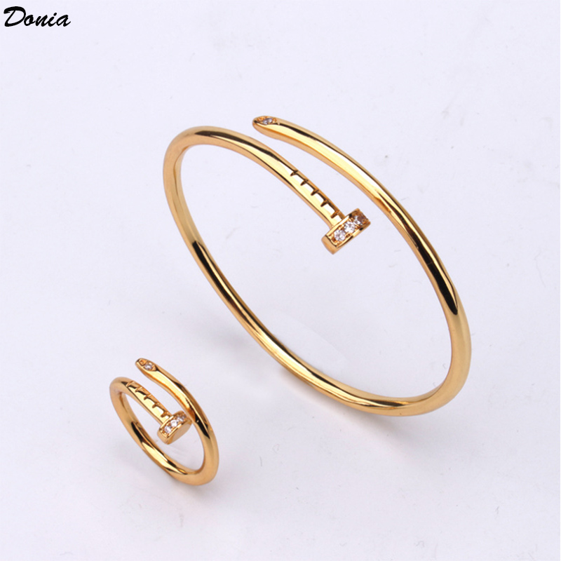 Donia jewelry luxury bangle nail set exaggerated titanium steel micro-inlaid zircon European and American fashion designer gift
Donia jewelry luxury bangle nail set exaggerated titanium steel micro-inlaid zircon European and American fashion designer gift