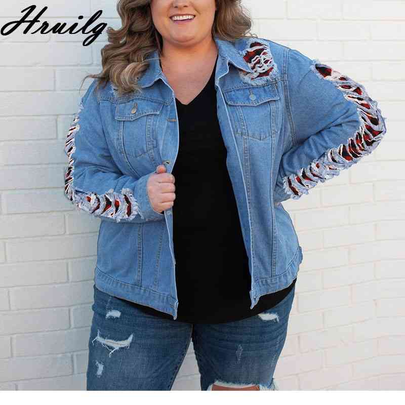 Jacket Women Fashion Hole Plus Size Patchwork Jean for Button Casual Loose Cazadora Vaquera Mujer 210520, Blue
Jacket Women Fashion Hole Plus Size Patchwork Jean for Button Casual Loose Cazadora Vaquera Mujer 210520, Blue