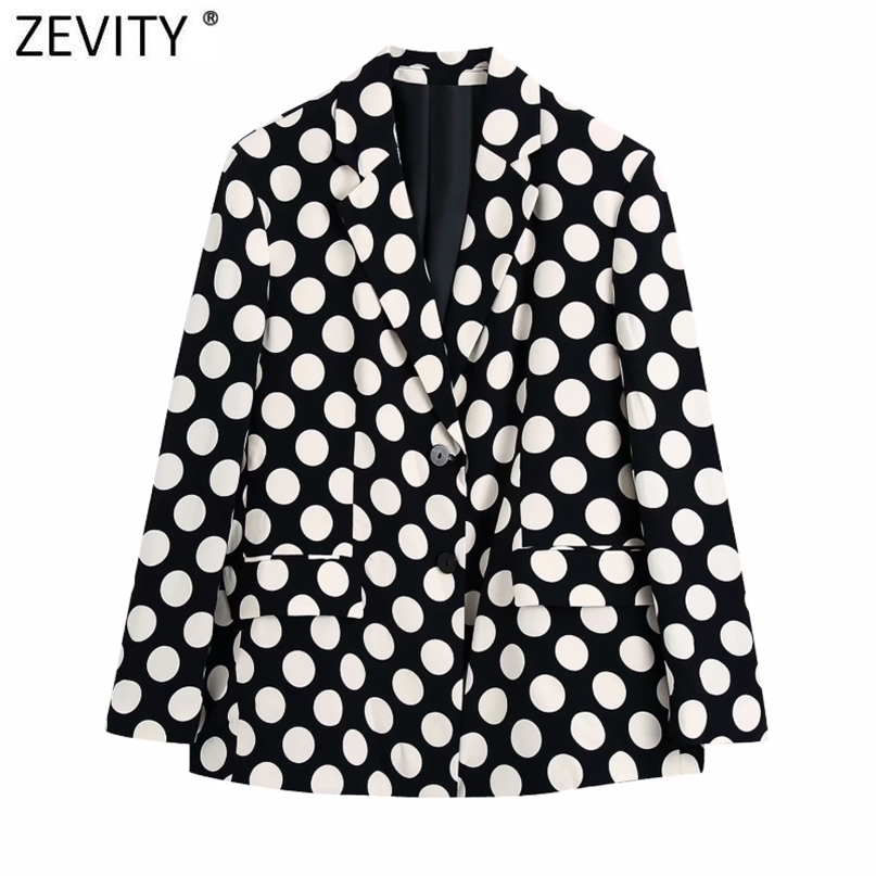 Zevity Women Vintage Polka Dots Print Blazer Coat Long Sleeve Notched Collar Female Outerwear Chic Suits Veste CT750 211019, Bb p1216
Zevity Women Vintage Polka Dots Print Blazer Coat Long Sleeve Notched Collar Female Outerwear Chic Suits Veste CT750 211019, Bb p1216