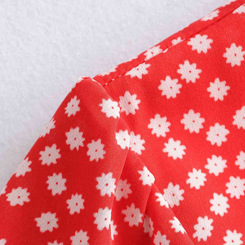 Summer Floral Print Playsuit Women Short Sleeve Casual Bodysuit Bow Tie Decorate Rompers Ladies Ropa De Mujer 210515