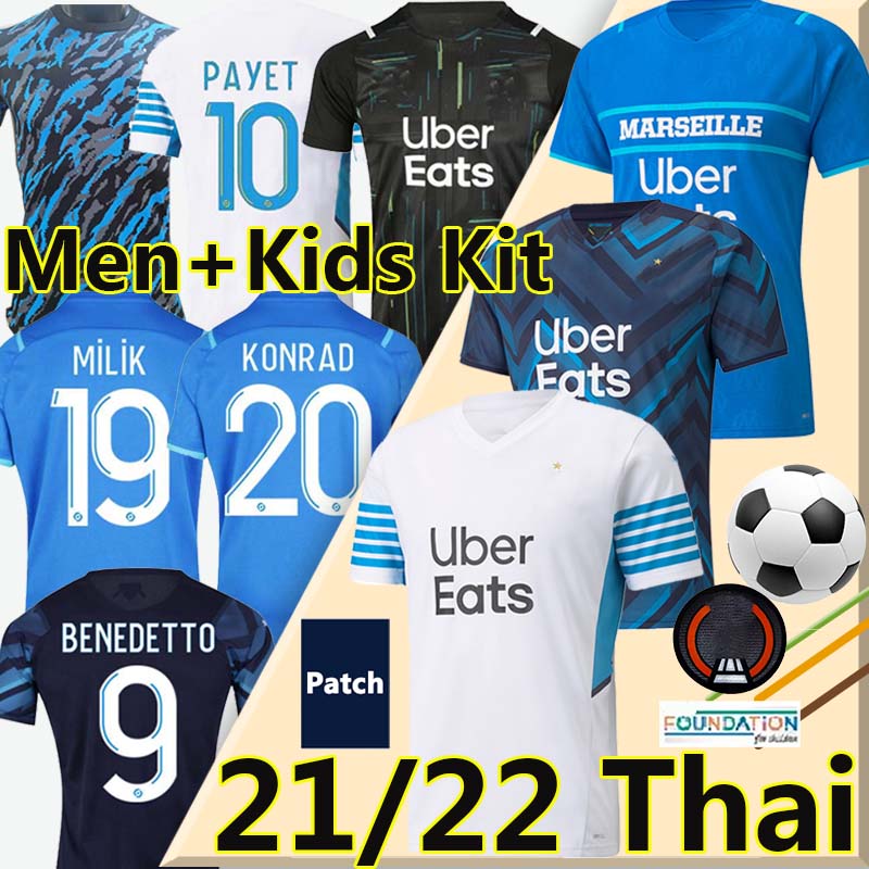 21/22 soccer jerseys Olympique De OM 2021 2022 maillot foot CUISANCE THAUVIN BENEDETTO KAMARA PAYET football shirts pre-match UNDER MILIK BALR men+kids kit uniforms, 21-22 third
21/22 soccer jerseys Olympique De OM 2021 2022 maillot foot CUISANCE THAUVIN BENEDETTO KAMARA PAYET football shirts pre-match UNDER MILIK BALR men+kids kit uniforms, 21-22 third