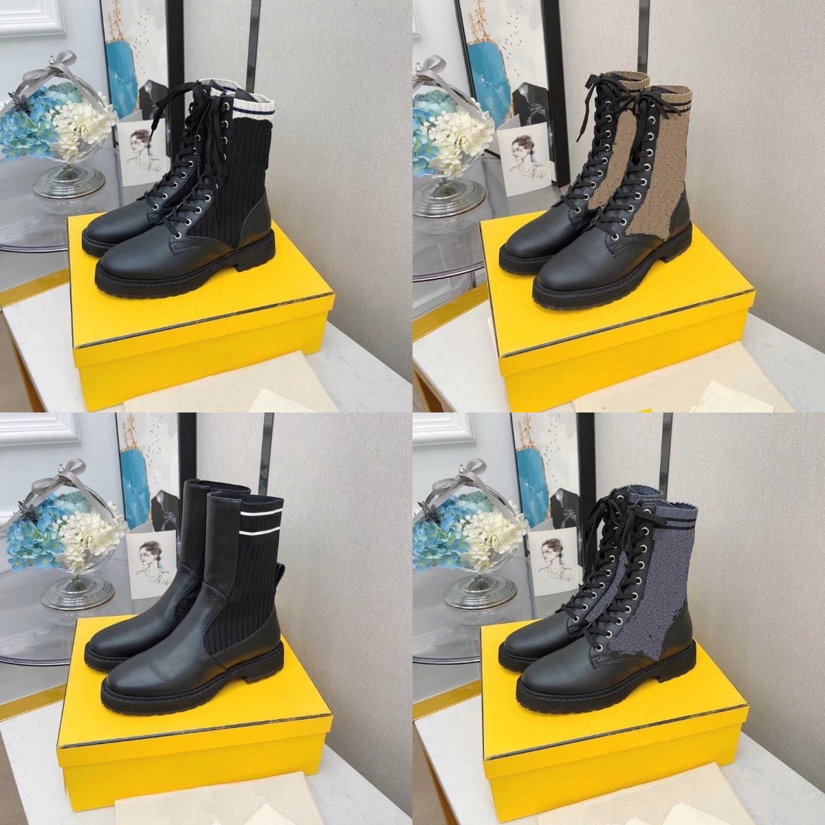 2022 Designer Rockoko Boots Combat Motocycle Shoes Women Ankle Martin Boot Knit Leather Biker Stretch Fabric Shoe Australia Winter Booties, If you want more styles;please contact
2022 Designer Rockoko Boots Combat Motocycle Shoes Women Ankle Martin Boot Knit Leather Biker Stretch Fabric Shoe Australia Winter Booties, If you want more styles;please contact
