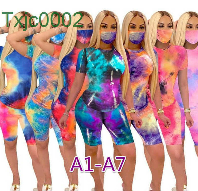 Women tracksuits Tie Dye T Shirt Summer Printed Short Sleeve Two Piece Set designer Shorts Outfits Fashion 2022 Casual Jogging Suits 7 styles, Desiccant
Women tracksuits Tie Dye T Shirt Summer Printed Short Sleeve Two Piece Set designer Shorts Outfits Fashion 2022 Casual Jogging Suits 7 styles, Desiccant
