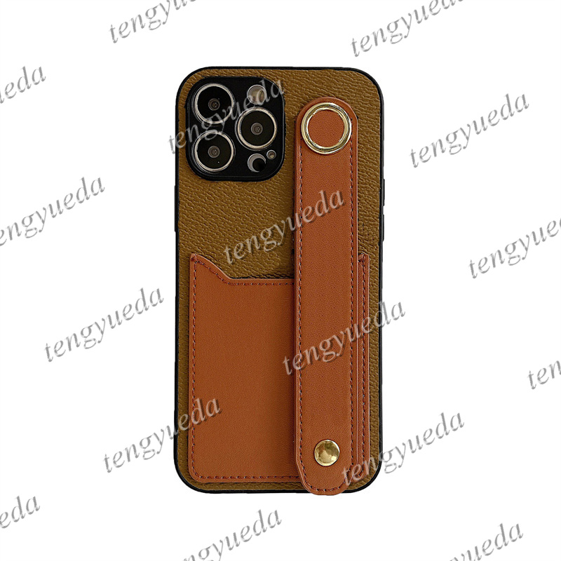 Fashion Designer Card Holder Wristband Phone Cases for iphone 15 15pro 14 14pro 14plus 13 13pro 12 12pro 11 pro max Xsmax Print Leather Case Luxury Cellphone Case Cover