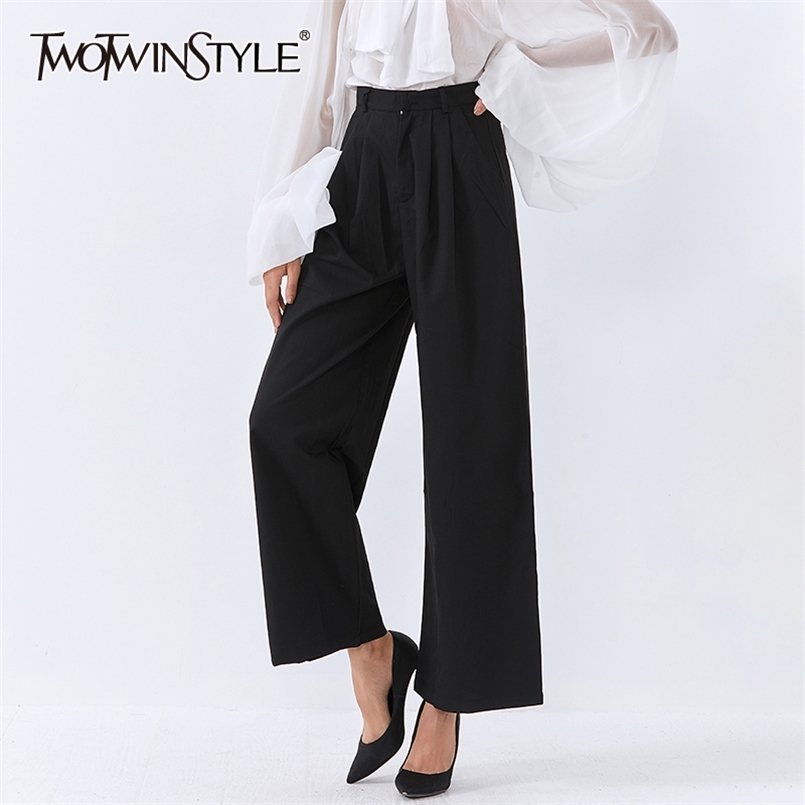 Casual Wide Leg Pants For Women High Waist Straight Black Large Size Loose Trousers Female Autumn Fashion 210521
Casual Wide Leg Pants For Women High Waist Straight Black Large Size Loose Trousers Female Autumn Fashion 210521