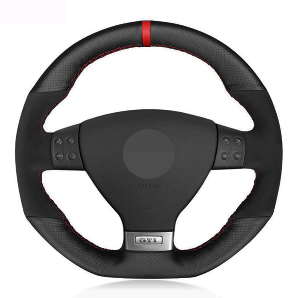 Car Steering Wheel Cover Non-slip Black Genuine Leather Suede DIY For Volkswagen Golf 5 Mk5 GTI VW Golf 5 R32 Passat R GT 2005
Car Steering Wheel Cover Non-slip Black Genuine Leather Suede DIY For Volkswagen Golf 5 Mk5 GTI VW Golf 5 R32 Passat R GT 2005