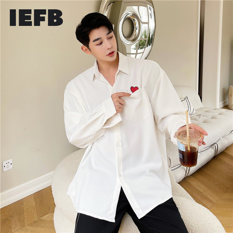 IEFB Summer Tops Simple Korean Streetwear Black Trend Fashion Love Heart Print Niche Casual Loose Long Sleeve Shirt 210524
IEFB Summer Tops Simple Korean Streetwear Black Trend Fashion Love Heart Print Niche Casual Loose Long Sleeve Shirt 210524