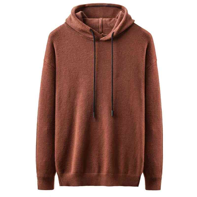 Varsanol Winter Pullover Sweater Men Thick Hooded Sweaters Solid Casual Sport Hoodies Sweaters Top Coats Men Clothing Oversized 210601