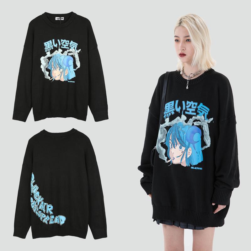 Anime Cartoon Girl Knitted Jumper Sweater 2021 Mens Hip Hop Harajuku Japanese Streetwear Pullover Fashion O-neck Rock Sweaters Men's, White
Anime Cartoon Girl Knitted Jumper Sweater 2021 Mens Hip Hop Harajuku Japanese Streetwear Pullover Fashion O-neck Rock Sweaters Men's, White