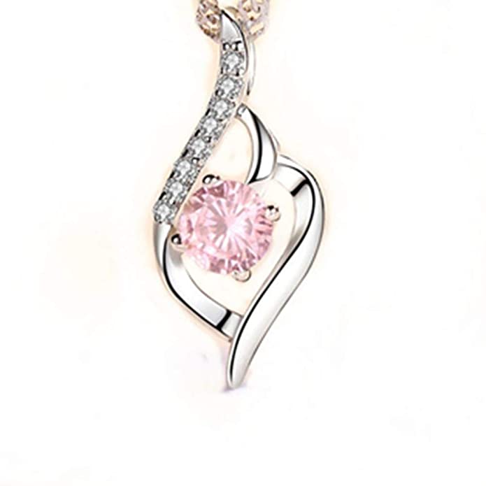 Sterling Silver Necklace Women Zircon Diamond Pendant Lovely 18inches Box Chain Clavicle Wedding Gift Jewelry
Sterling Silver Necklace Women Zircon Diamond Pendant Lovely 18inches Box Chain Clavicle Wedding Gift Jewelry