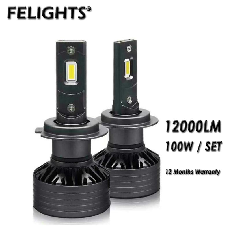 Car Headlights FELIGHTS LED Headlight Kit 100W 12000LM Auto Super Bulb For Light H7 H4 H1 H3 9005 9006 H11 12V ZES Chip Automobile Lamp
Car Headlights FELIGHTS LED Headlight Kit 100W 12000LM Auto Super Bulb For Light H7 H4 H1 H3 9005 9006 H11 12V ZES Chip Automobile Lamp