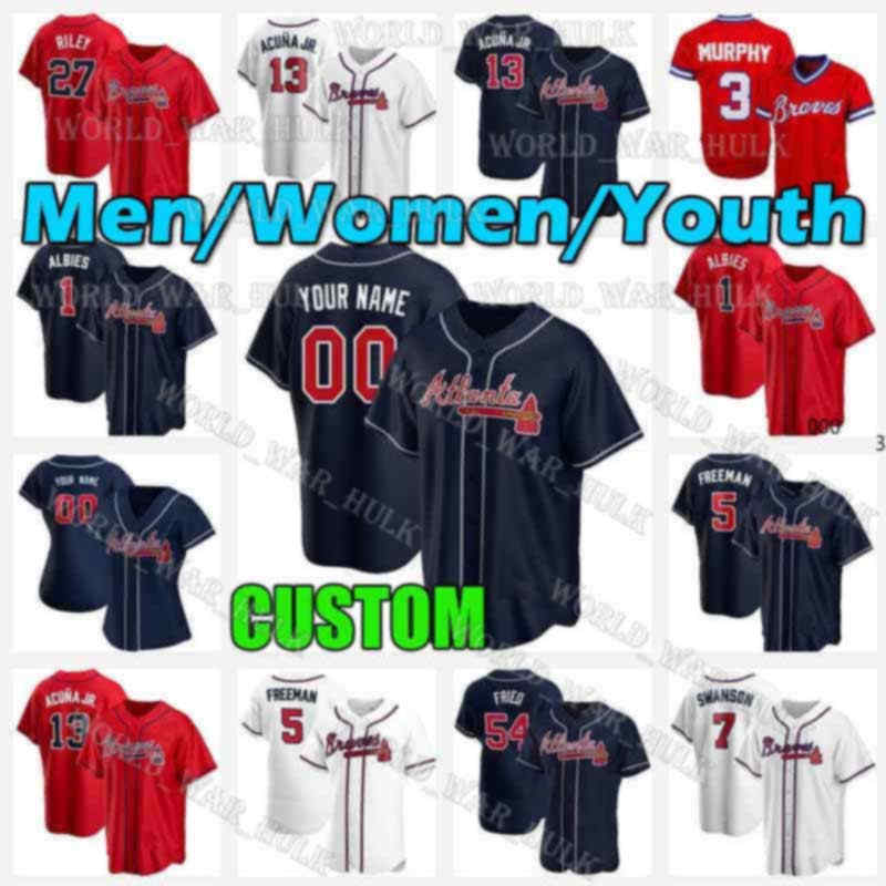 13 Ronald Acuna Jr. Braves Jersey Atlanta Dale Murphy Ozzie Albies Freddie Freeman Marcell Ozuna Chipper Jones 54 Max Fried 11 Ender Inciart, Blue;black
13 Ronald Acuna Jr. Braves Jersey Atlanta Dale Murphy Ozzie Albies Freddie Freeman Marcell Ozuna Chipper Jones 54 Max Fried 11 Ender Inciart, Blue;black