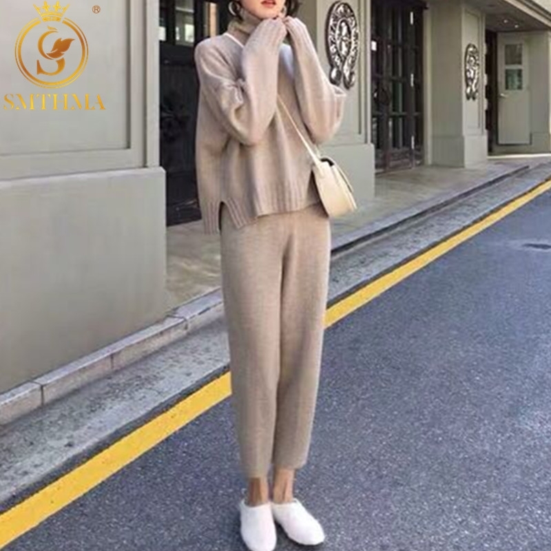 Women's Casual Warm Turtleneck Sweater 2 Pieces Pants Set Winter Female Fashion Clothes Ladies Knit tops Trouser 210520, Photo color
Women's Casual Warm Turtleneck Sweater 2 Pieces Pants Set Winter Female Fashion Clothes Ladies Knit tops Trouser 210520, Photo color