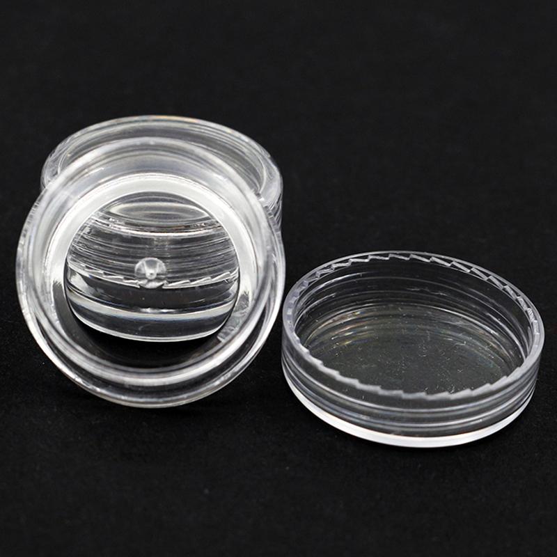 12Pcs 3ml/5ml Clear Cosmetic Sample Mini Pot/Jar Box Jewelry Bead Storage Small Round Container Jars Make Up Organizer Boxes Bottles &