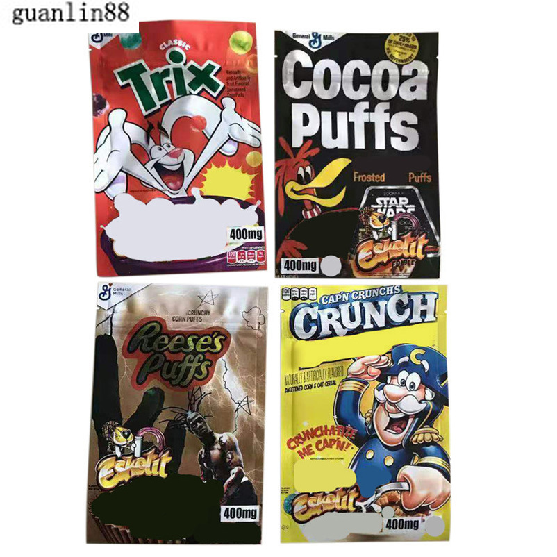 400MG Crunch Berries Reese Cocoa Puffs Trix Bag Edibles Smell Proof Chirld Zipper Lock Packaging Empty Pouch
400MG Crunch Berries Reese Cocoa Puffs Trix Bag Edibles Smell Proof Chirld Zipper Lock Packaging Empty Pouch