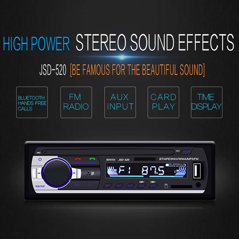 Auto Stereo Player MP3 Player Bluetooth Hands Free Calling 12V SD AUX-IN Car Audio FM USB In-dash Radios Play Tool