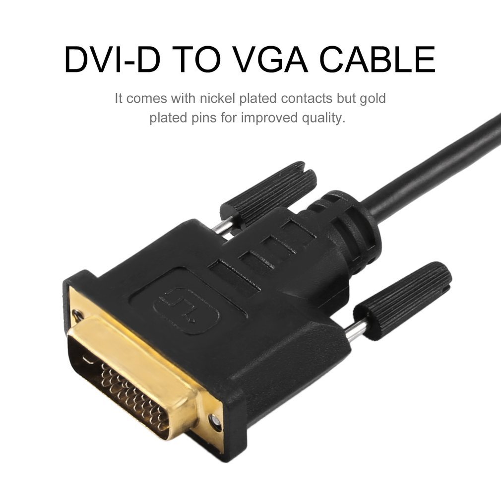Full Hd 1080P DVI-D To Vga Active Adapter Converter Cable 24 +1Pin Male To 15Pin Female Monitor cable For Pc Video Card