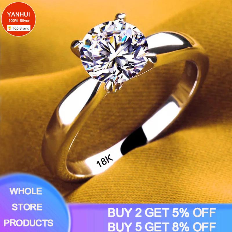 Cluster Rings Sale At A Loss! Luxury Women 18K White Gold Ring Bride Wedding Jewelry High Quality Natural Zirconia Diamond Proposal Gift, Golden;silver
Cluster Rings Sale At A Loss! Luxury Women 18K White Gold Ring Bride Wedding Jewelry High Quality Natural Zirconia Diamond Proposal Gift, Golden;silver